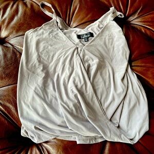 Lulu's Women's Cream Wrap Top